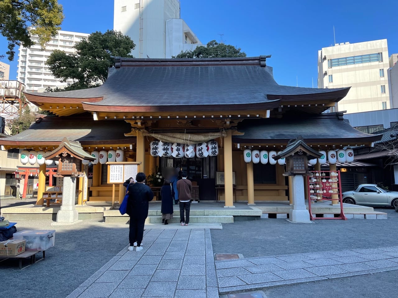 小梳神社のみの市 お詣り